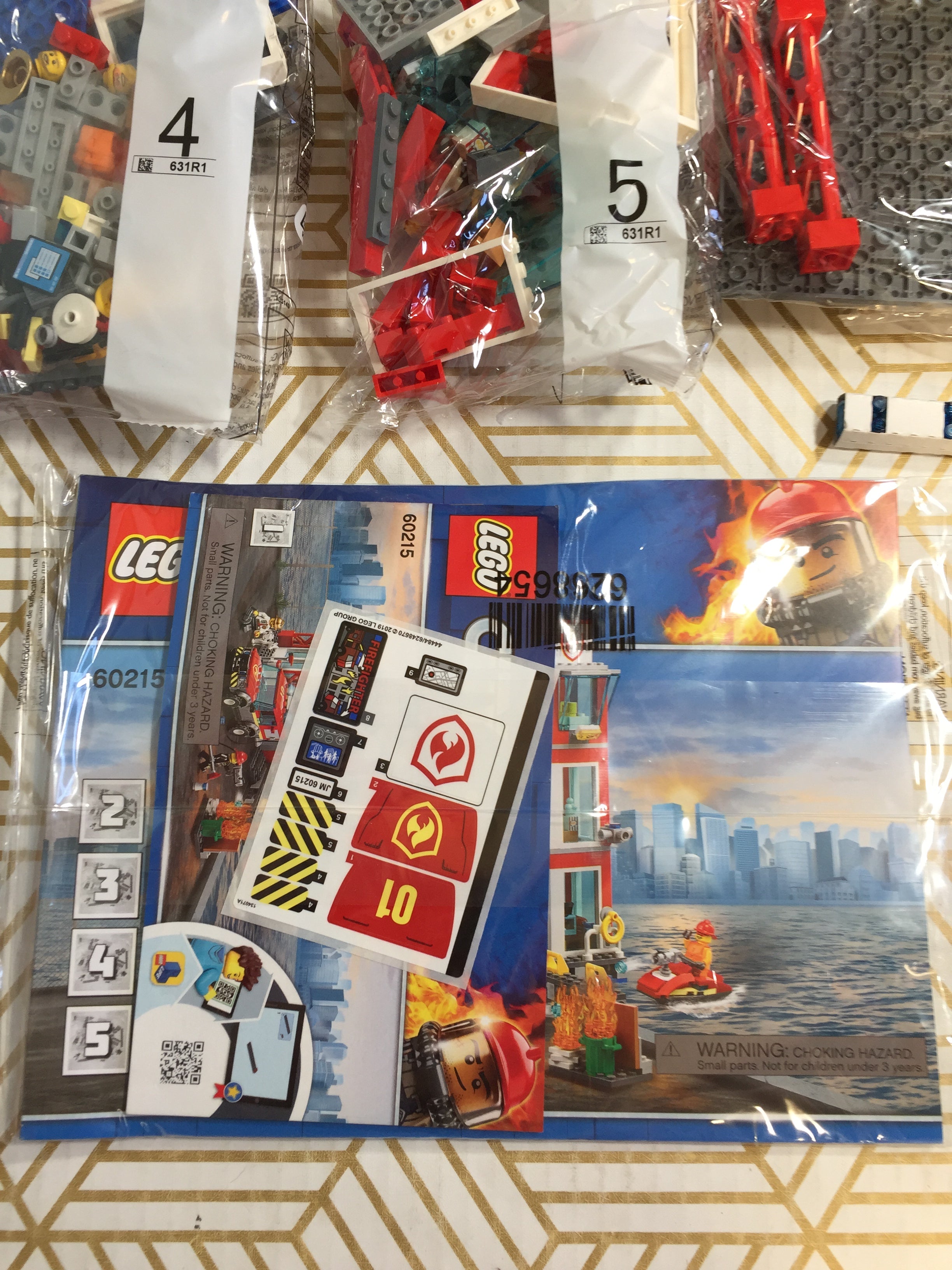 LEGO City Fire Station 60215 Fire Rescue Tower Building Set *OPEN BOX/SEALED BAGS* (7926230810862)